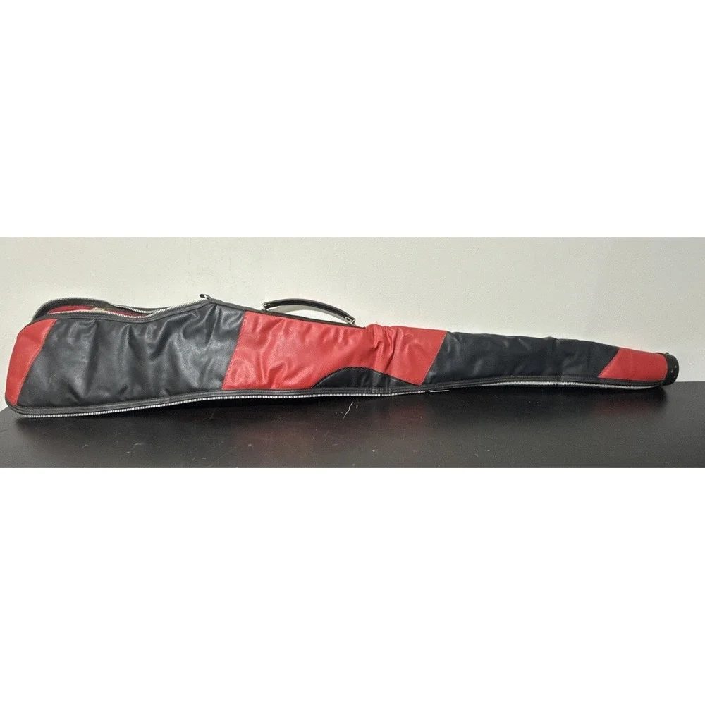 Vintage Red/Black Faux Leather USA 47